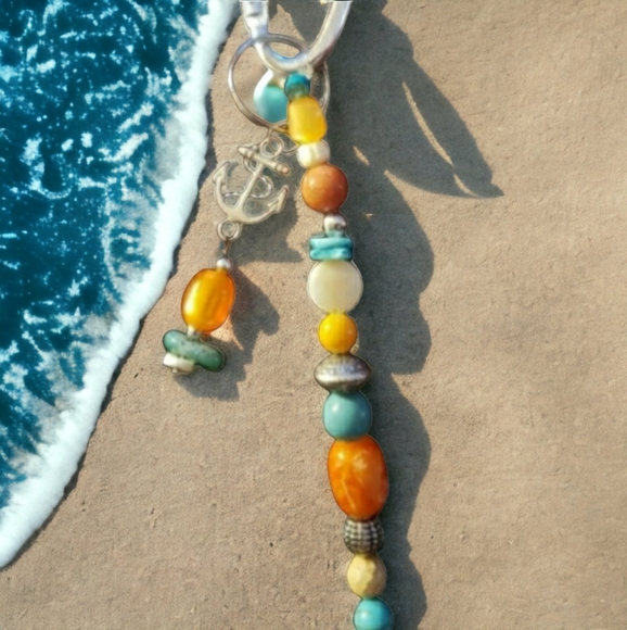 Nautical Anchor Hand Crafted Keychain - Picture 8 of 8